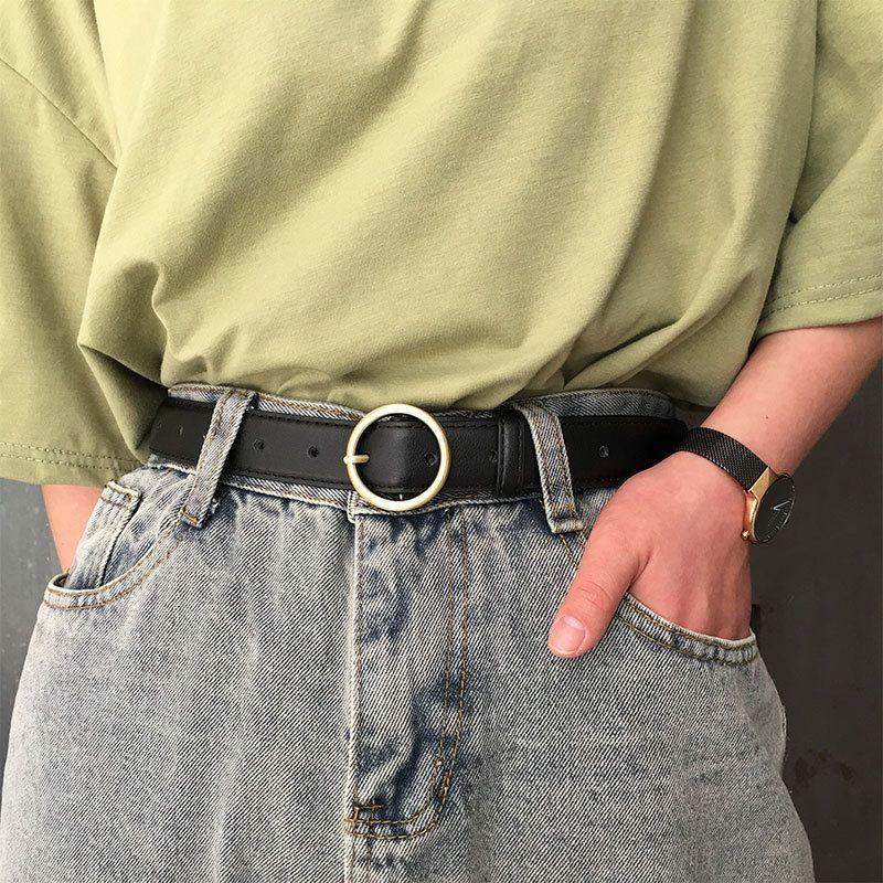 Belt For Women TO Buckle Ronde Golden Disponible In Large Size Model Madisyn by Zictor