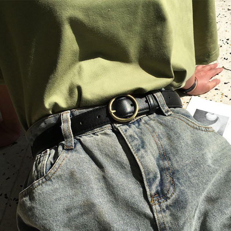 Belt For Women TO Buckle Ronde Golden Disponible In Large Size Model Madisyn by Zictor