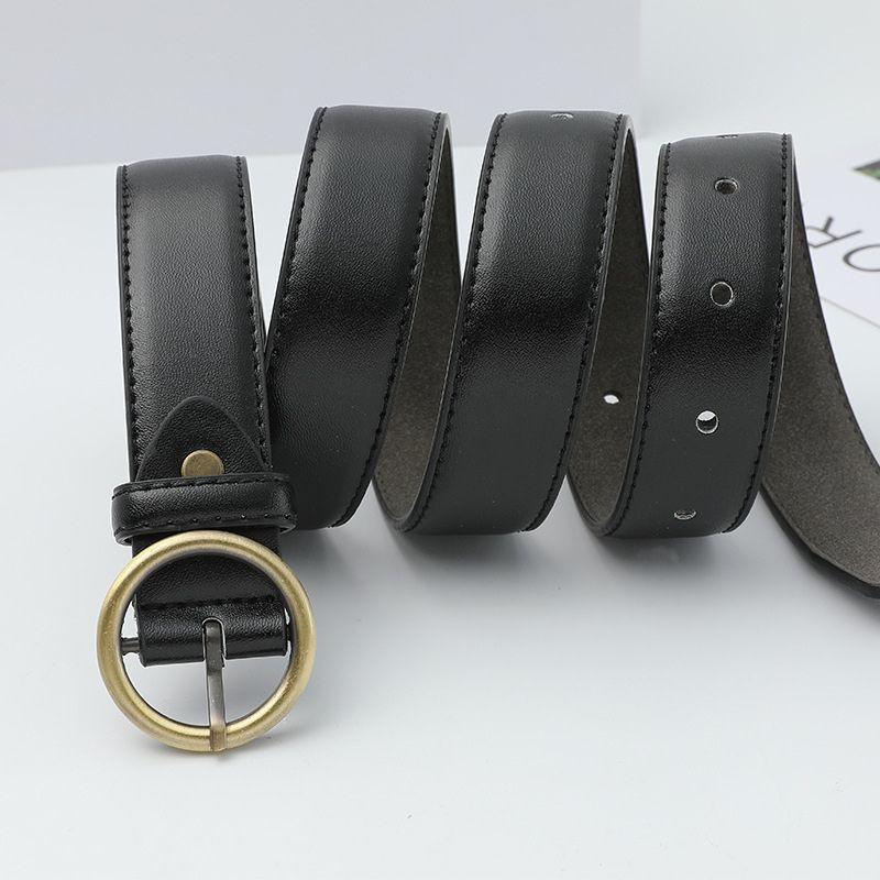 Belt For Women TO Buckle Ronde Golden Disponible In Large Size Model Madisyn by Zictor