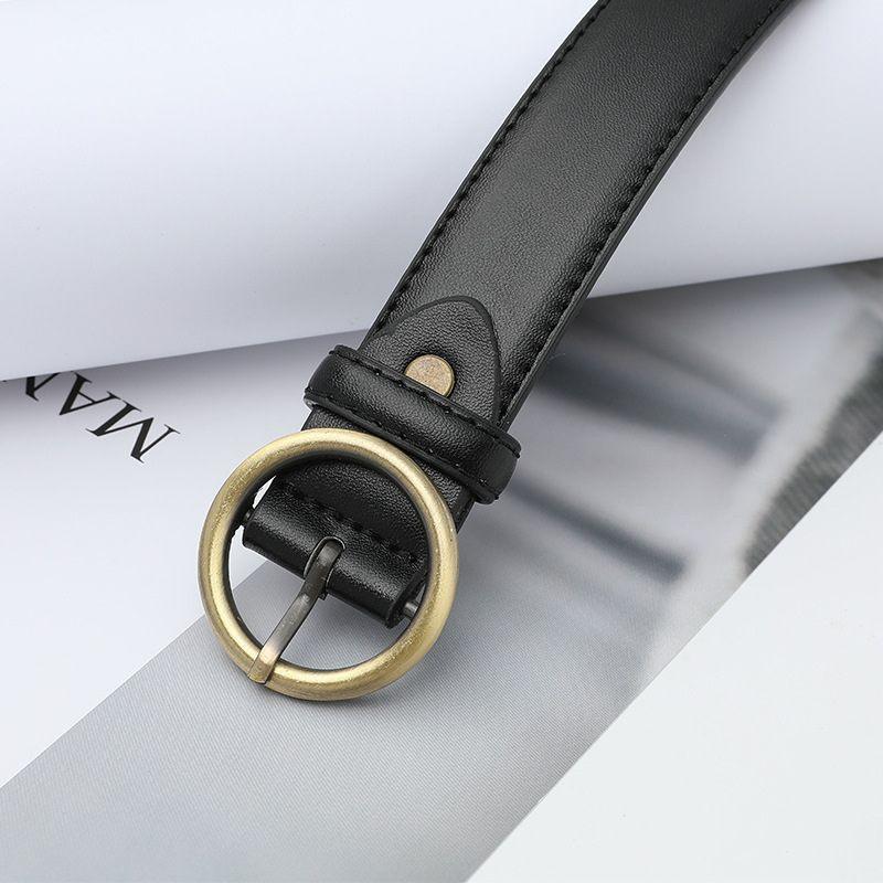 Belt For Women TO Buckle Ronde Golden Disponible In Large Size Model Madisyn by Zictor