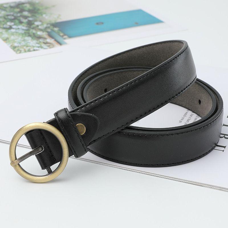 Belt For Women TO Buckle Ronde Golden Disponible In Large Size Model Madisyn by Zictor