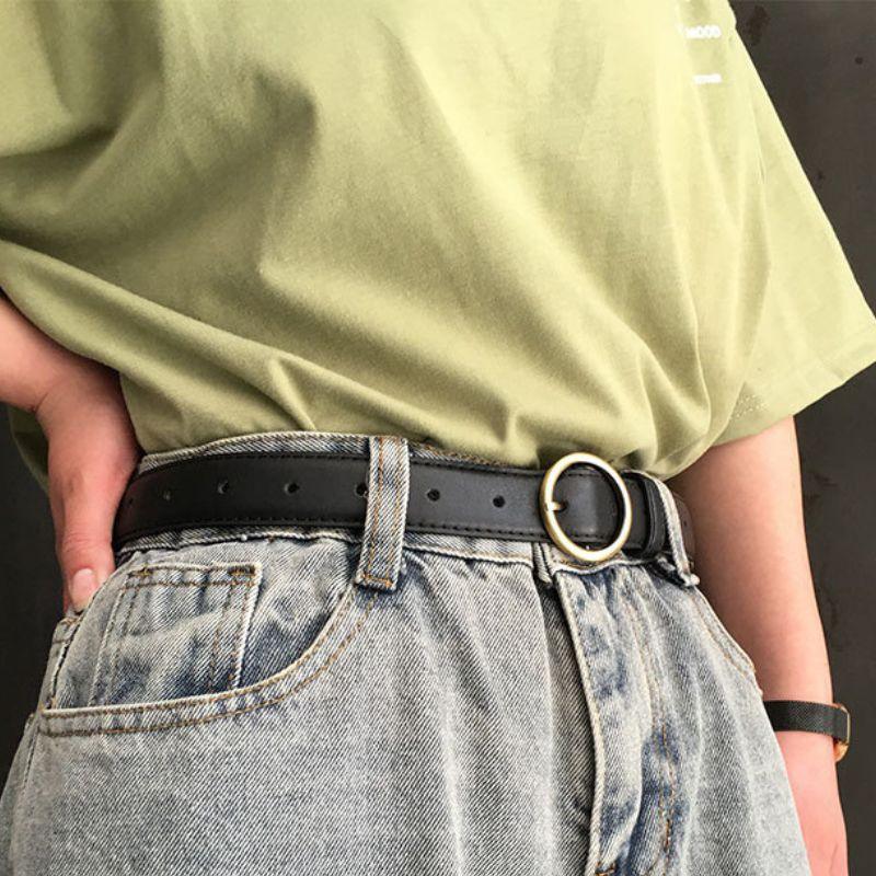 Belt For Women TO Buckle Ronde Golden Disponible In Large Size Model Madisyn by Zictor