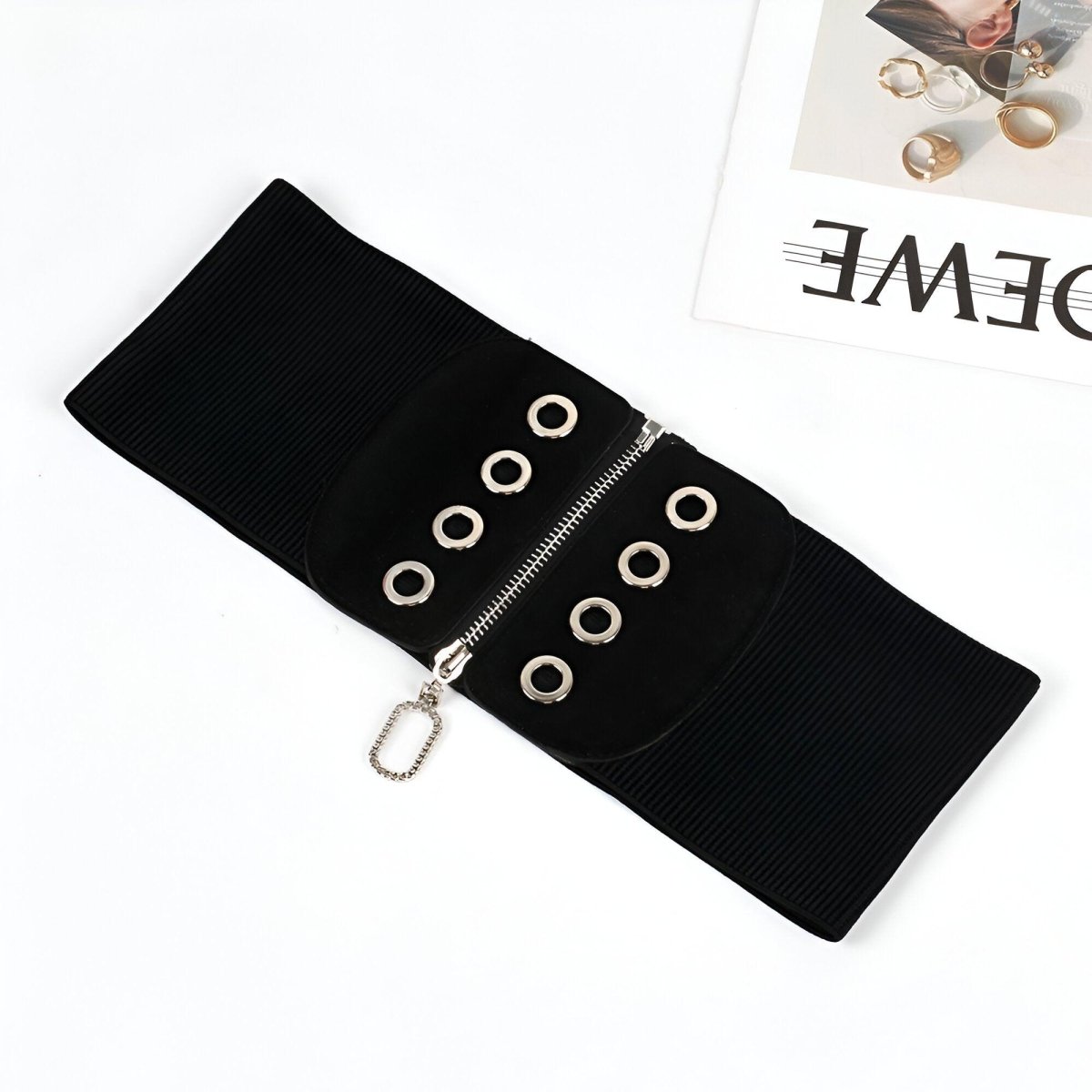 Belt TO Fermeture Eclair Ovale With Oeillets Model Storm by Zictor