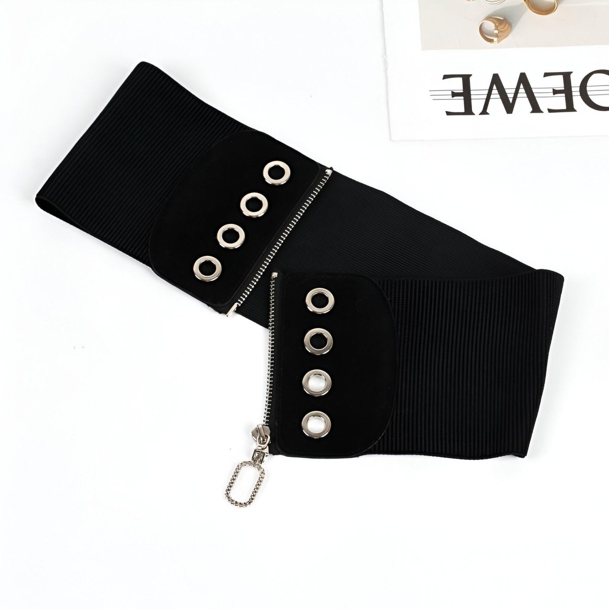 Belt TO Fermeture Eclair Ovale With Oeillets Model Storm by Zictor