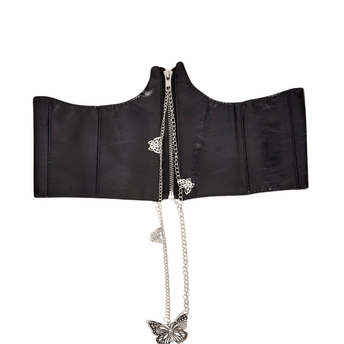 Belt corset to fermeture éclair with chaînes papillons, model Paytinleyo - Zictor