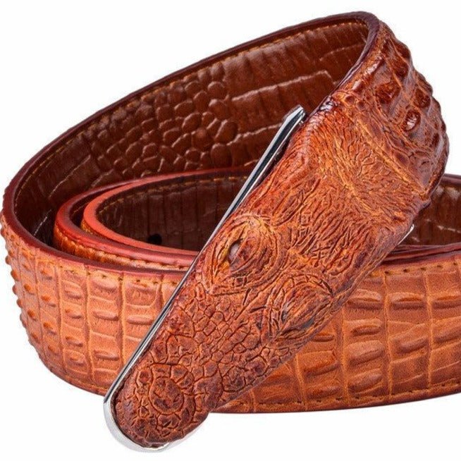 Belt Costume In Leather Crocodile For Men Model Harlow by Zictor