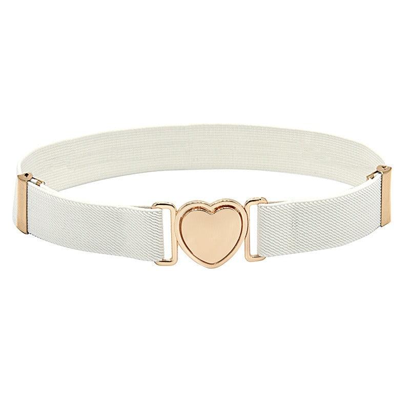 Belt elastic to attache rapide in forme of coeur, for fille, model Kay - Zictor