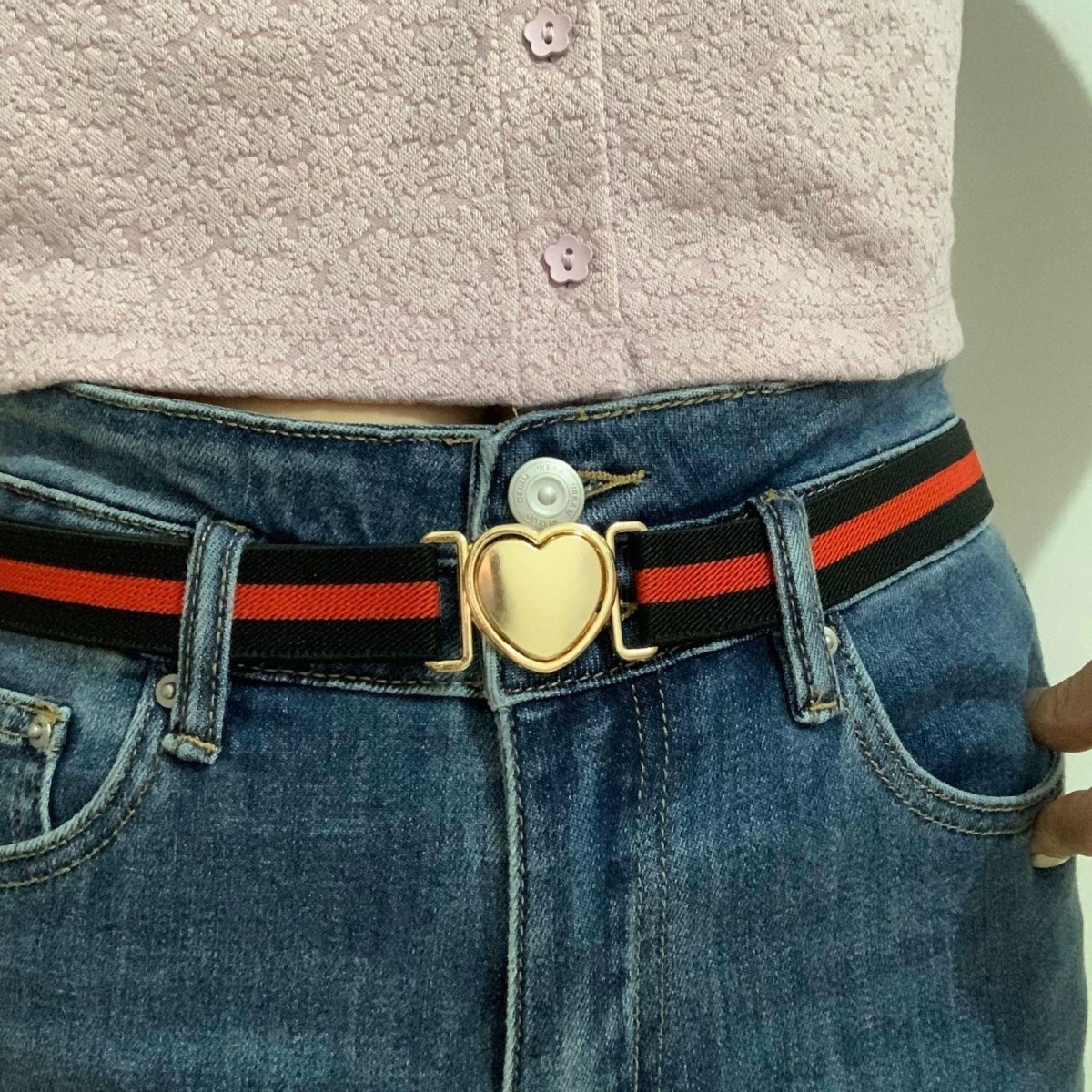Belt TO Attache Rapide In Forme Of Coeur For Fille Motif Etoiles Model Hunter by Zictor
