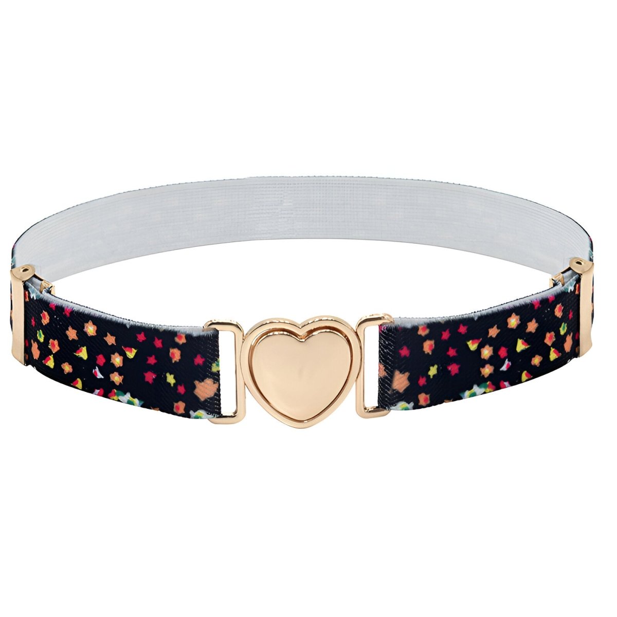 Belt elastic to attache rapide in forme of coeur, for fille, motif étoiles, model Rowani - Zictor