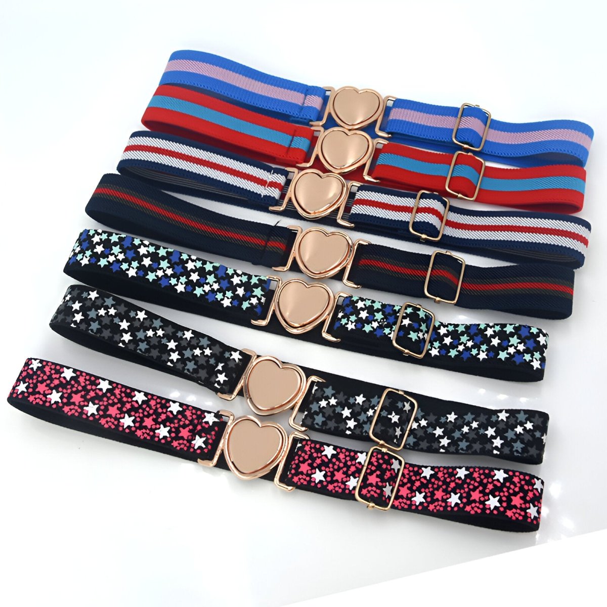 Belt TO Attache Rapide In Forme Of Coeur For Fille Motif Etoiles Model Hunter by Zictor