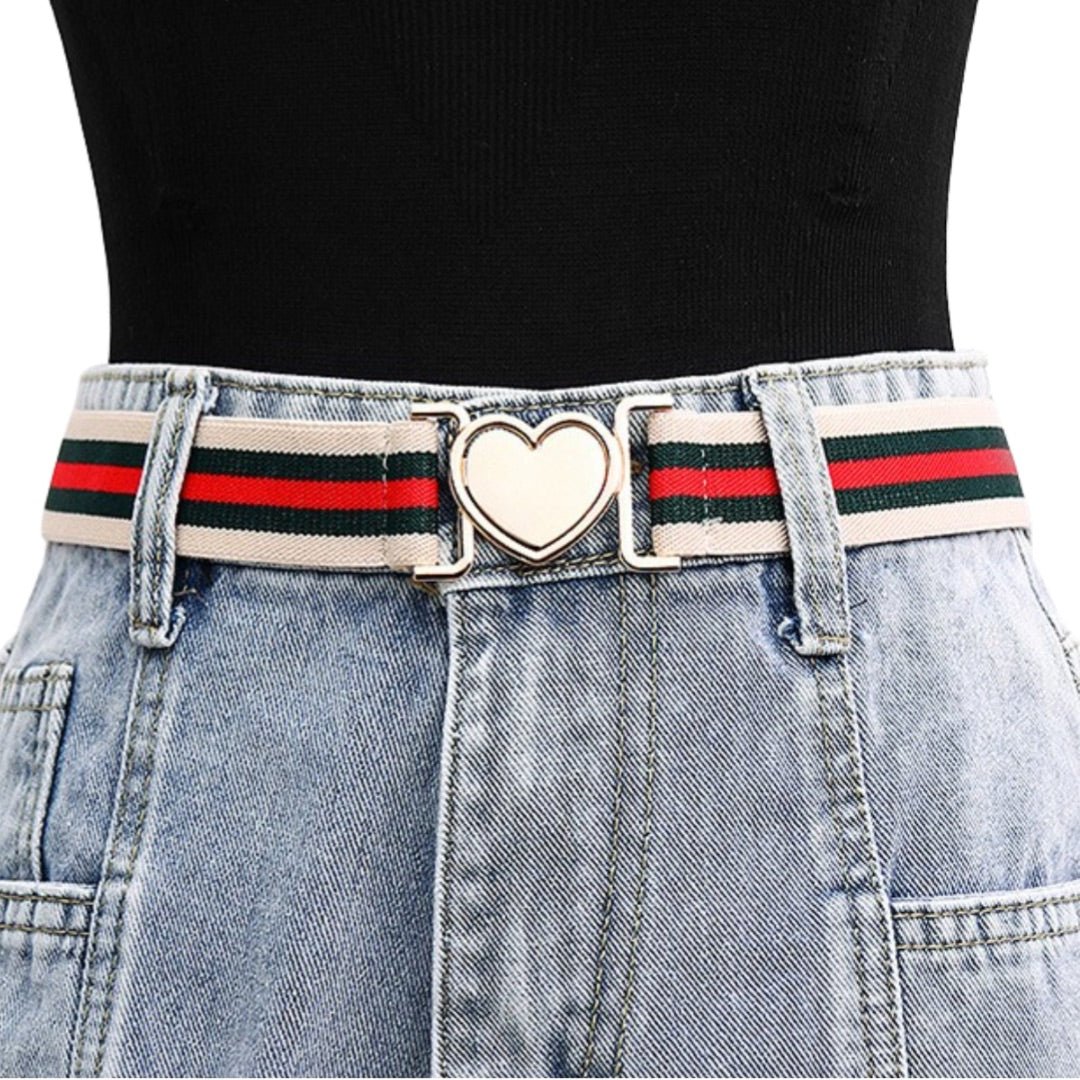 Belt TO Attache Rapide In Forme Of Coeur For Fille TO Rayures Model Star by Zictor