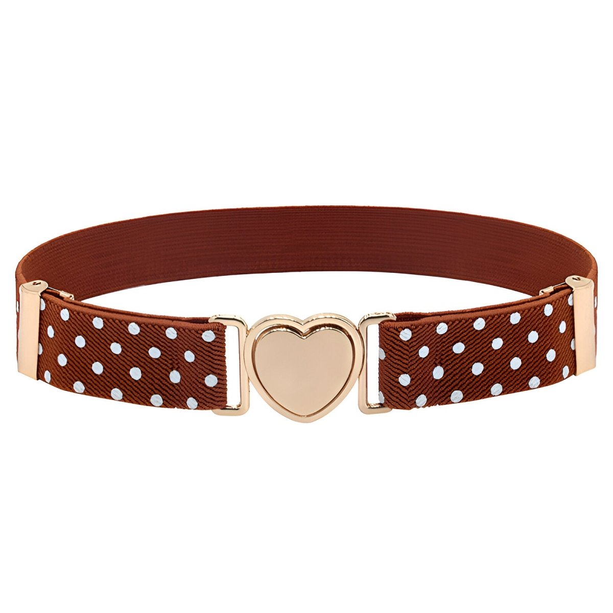 Belt elastic to attache rapide in forme of coeur, for fille, to pois, model Ilayda - Zictor
