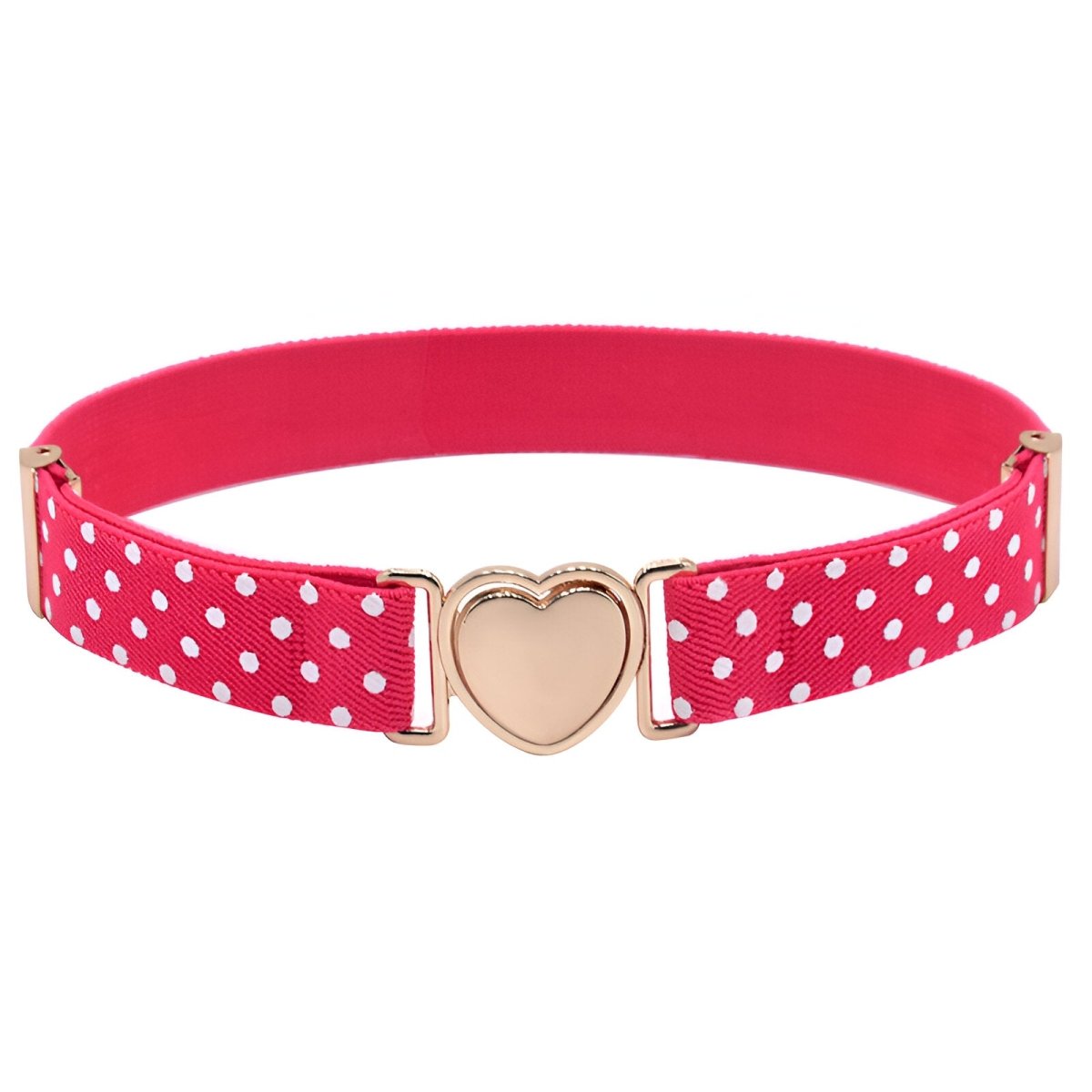 Belt elastic to attache rapide in forme of coeur, for fille, to pois, model Ilayda - Zictor