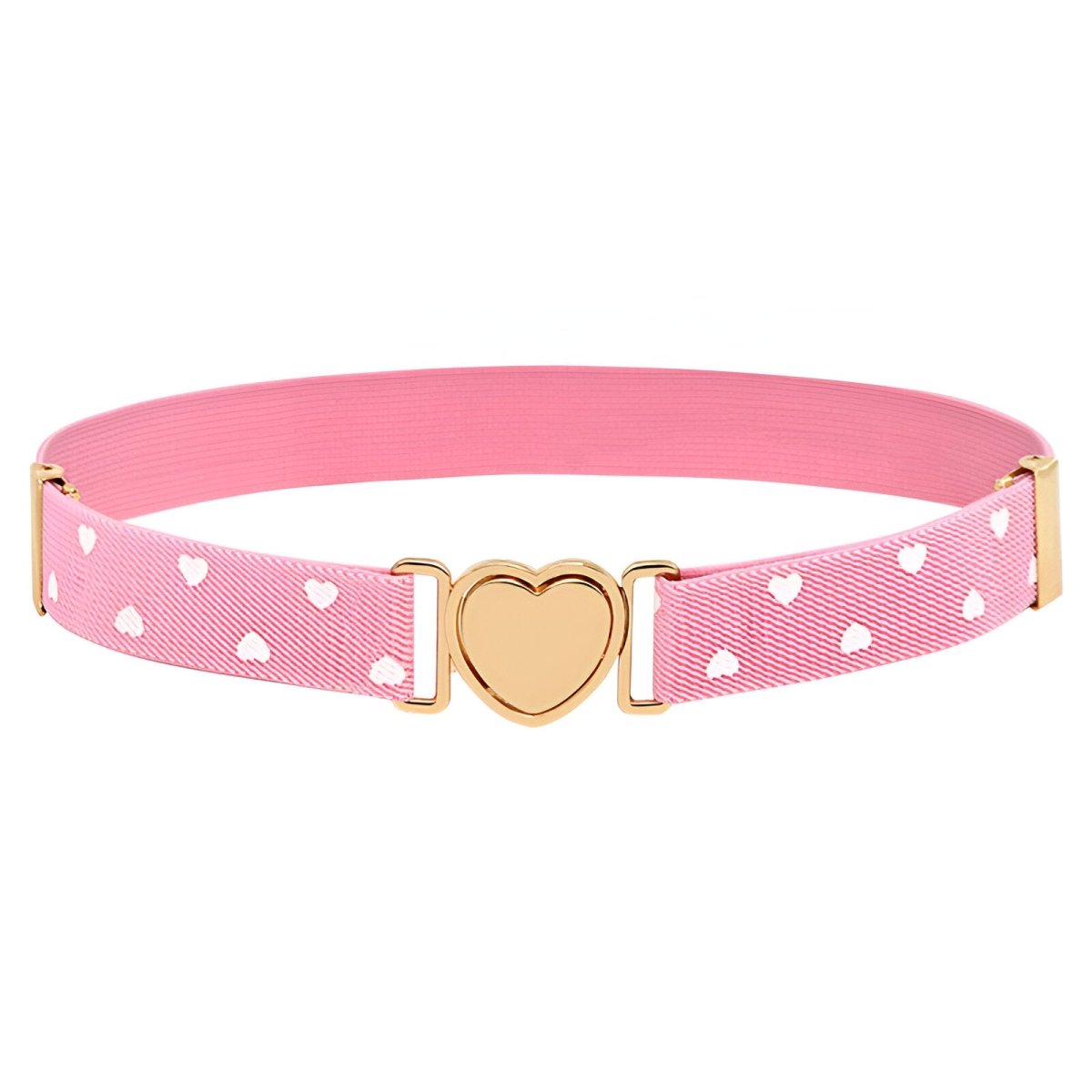 Belt elastic to attache rapide in forme of coeur, for fille, to pois, model London - Zictor