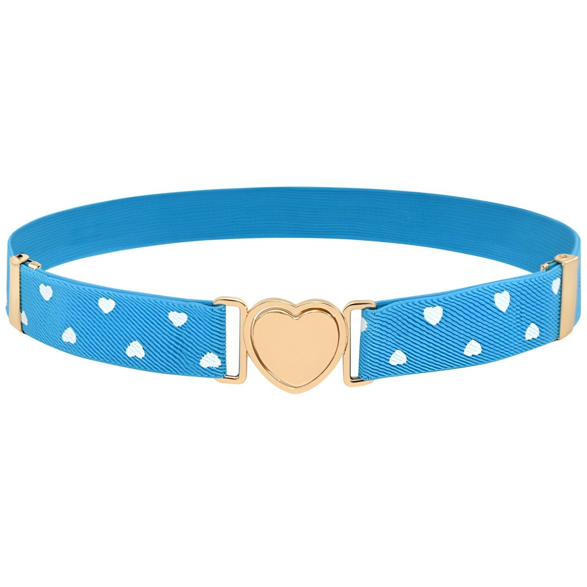 Belt elastic to attache rapide in forme of coeur, for fille, to pois, model London - Zictor