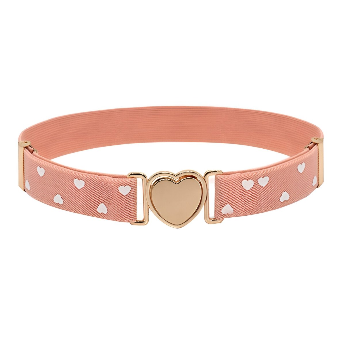Belt elastic to attache rapide in forme of coeur, for fille, to pois, model London - Zictor