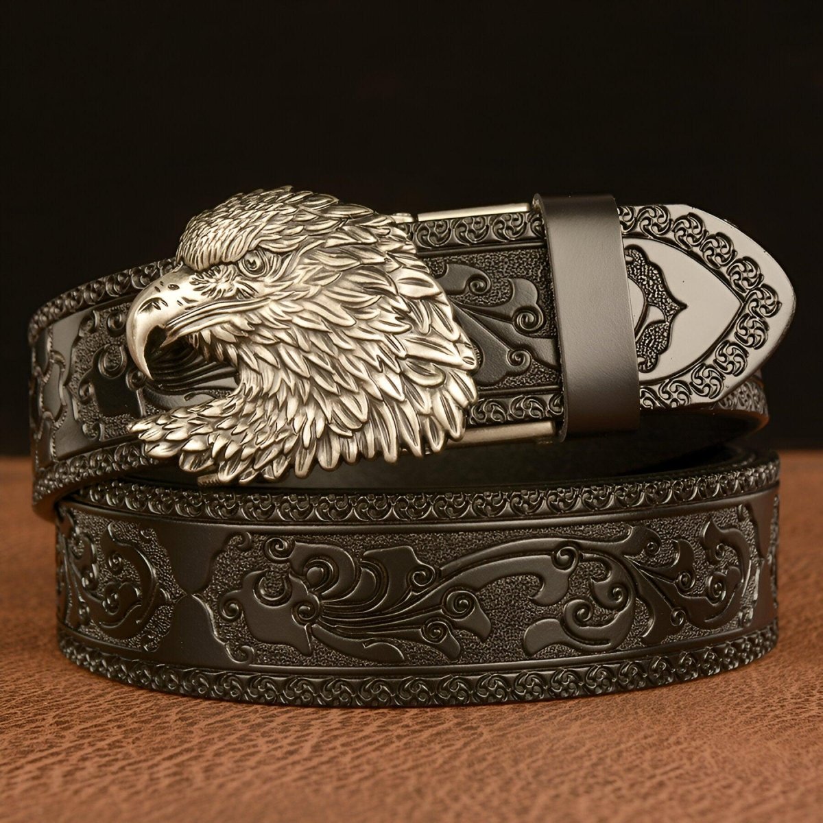 Belt Esprit Animal to buckle in forme d'Aigle, model Amadi - Zictor