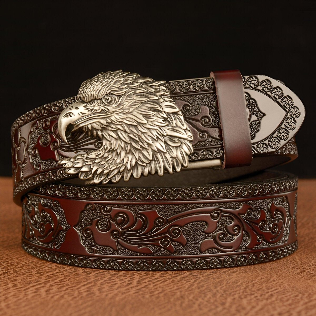 Belt Esprit Animal to buckle in forme d'Aigle, model Amadi - Zictor