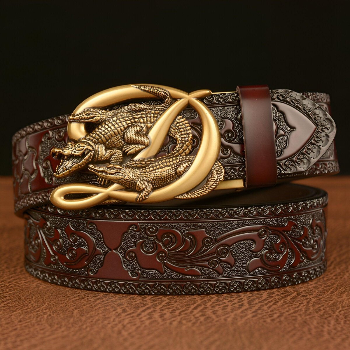 Belt Esprit Animal to buckle in forme of trois crocMadisyns, model Mar - Zictor