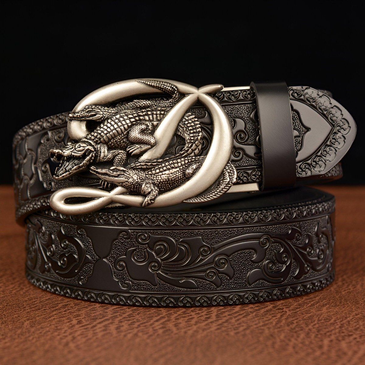 Belt Esprit Animal to buckle in forme of trois crocMadisyns, model Mar - Zictor