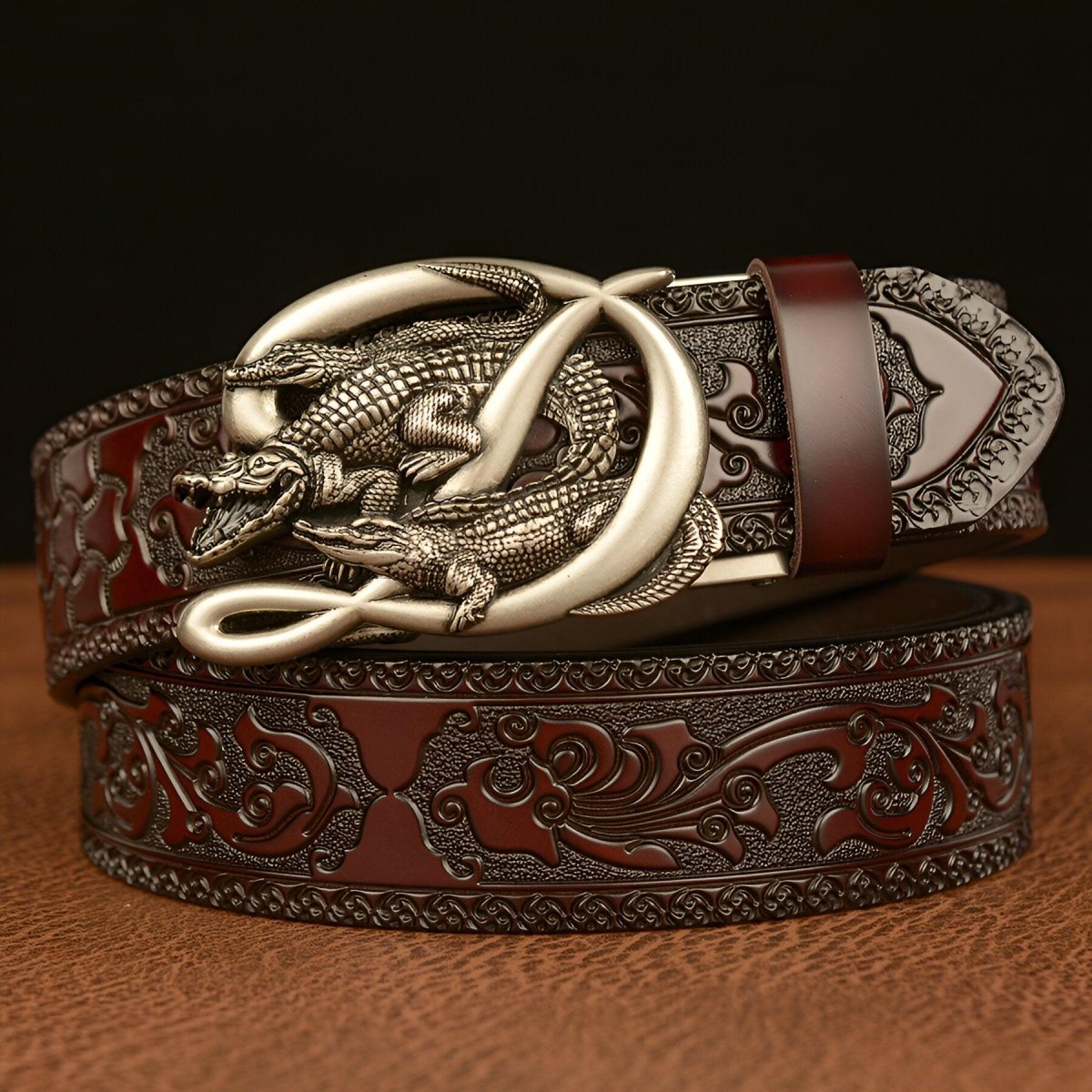 Belt Esprit Animal to buckle in forme of trois crocMadisyns, model Mar - Zictor