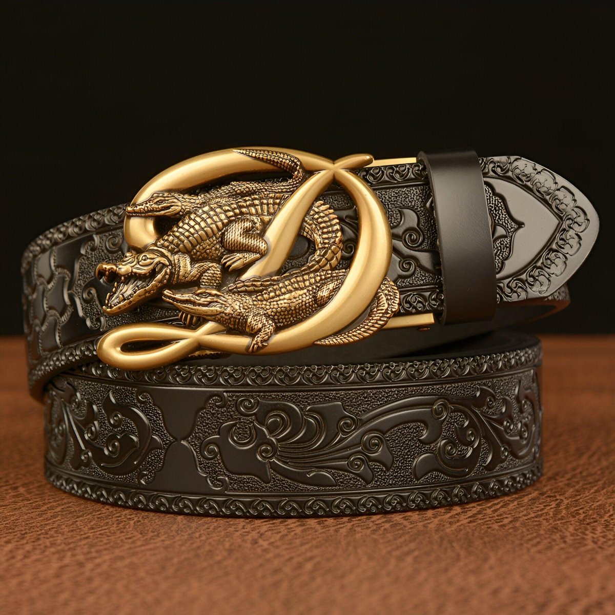 Belt Esprit Animal to buckle in forme of trois crocMadisyns, model Mar - Zictor