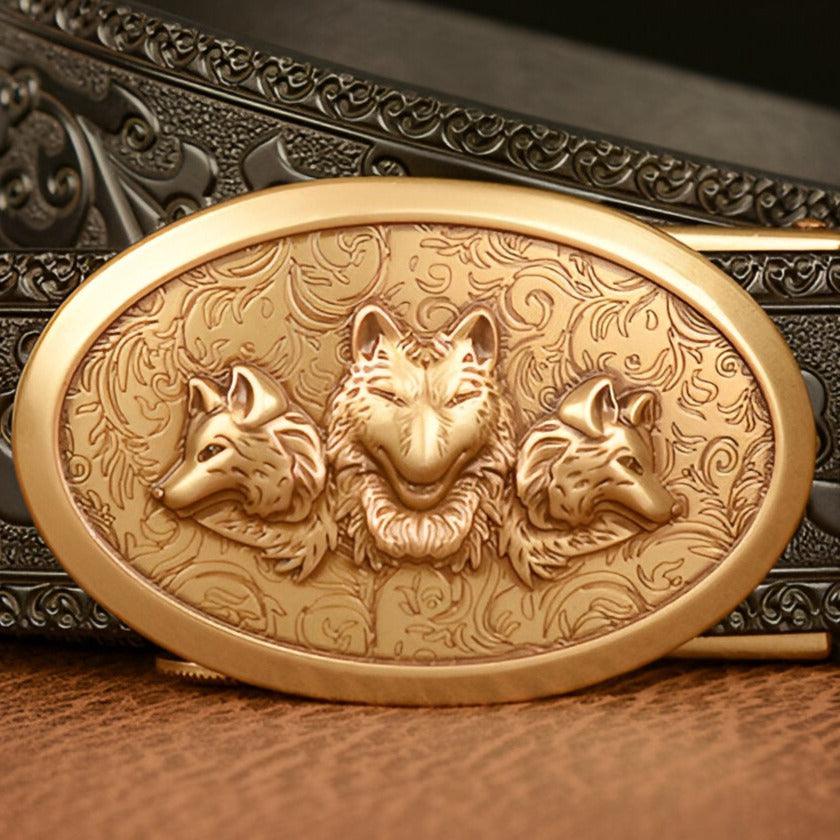 Belt Animal TO Motif 3 Tetes Of Loup Model Bayo by Zictor