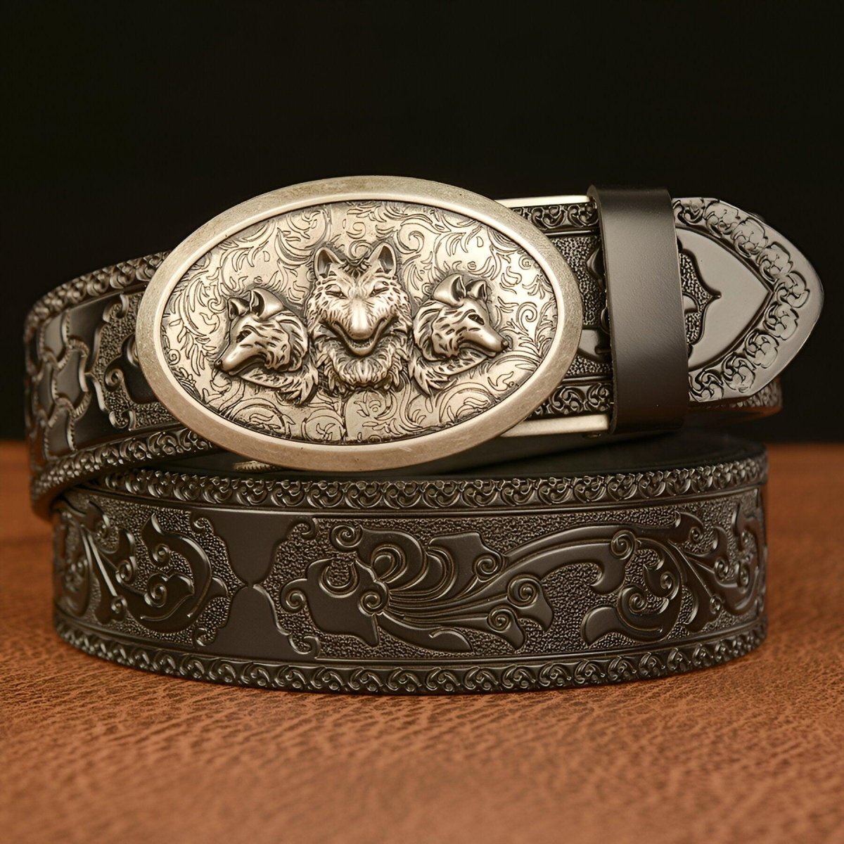 Belt Esprit Animal to motif 3 têtes of Aydenp, model Bayo - Zictor