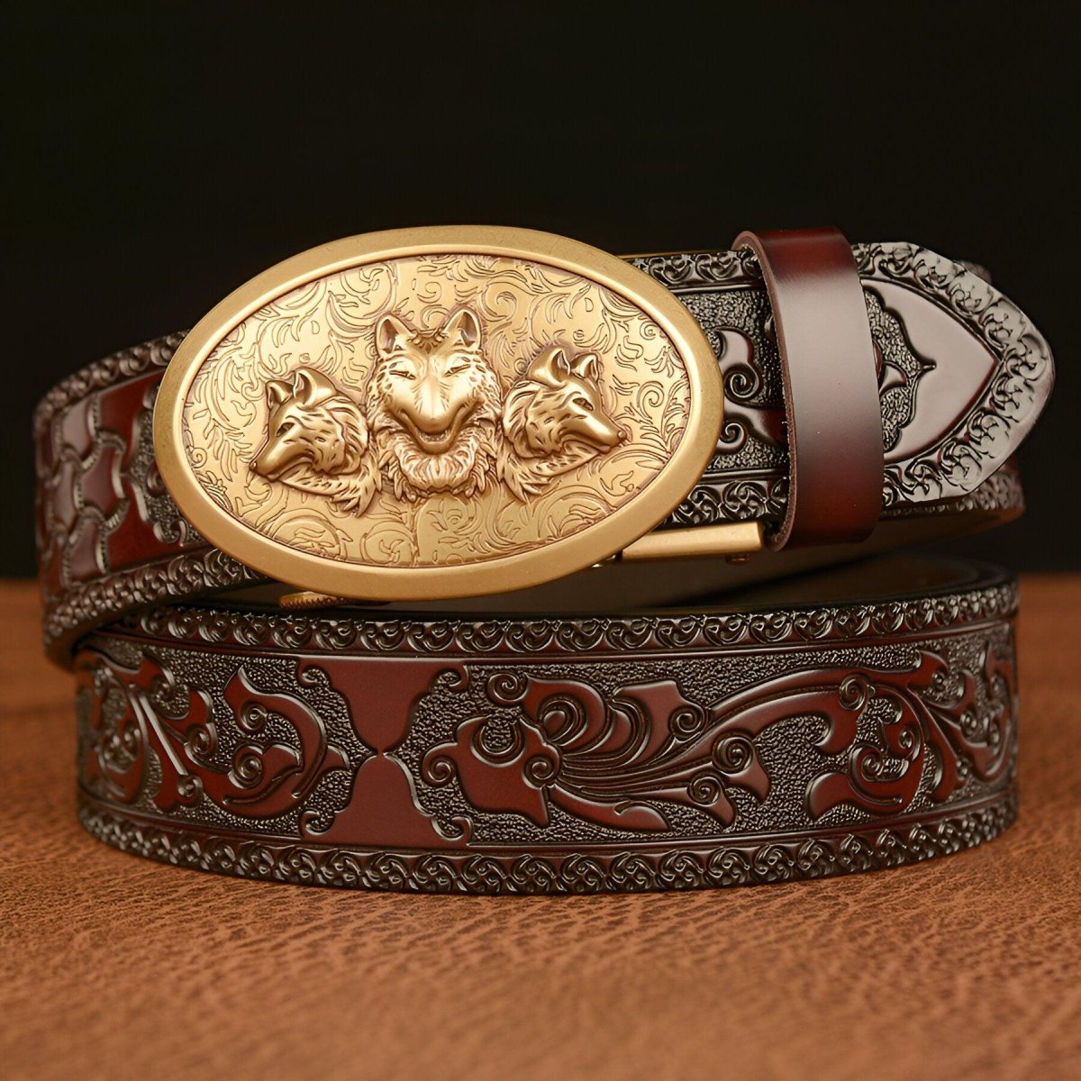 Belt Esprit Animal to motif 3 têtes of Aydenp, model Bayo - Zictor