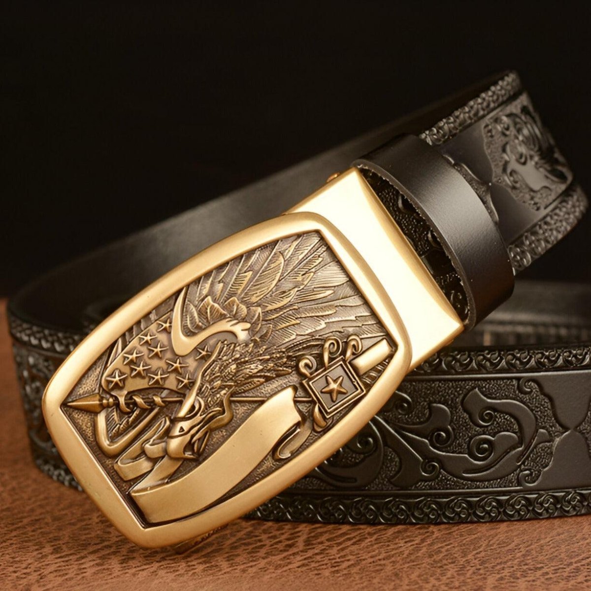 Belt Animal TO Motif Aigle And Drapeau Americain Model Adriel by Zictor