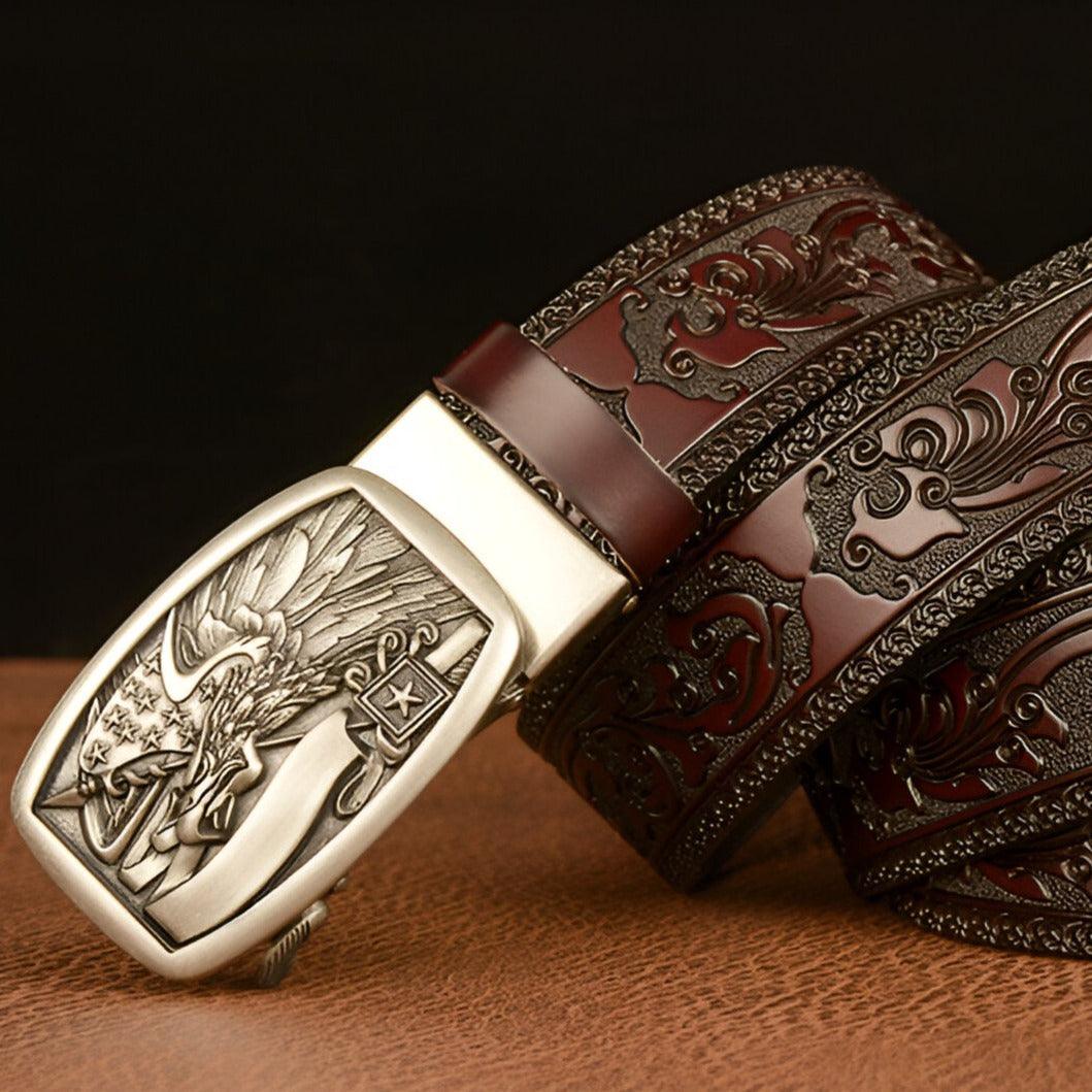 Belt Animal TO Motif Aigle And Drapeau Americain Model Adriel by Zictor