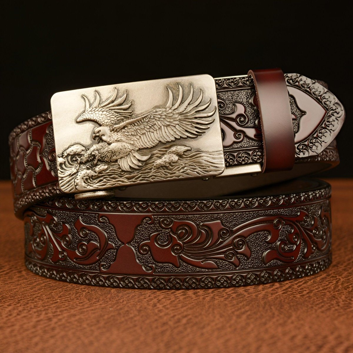 Belt Esprit Animal to motif Aigle and vSaheles, model Navin - Zictor