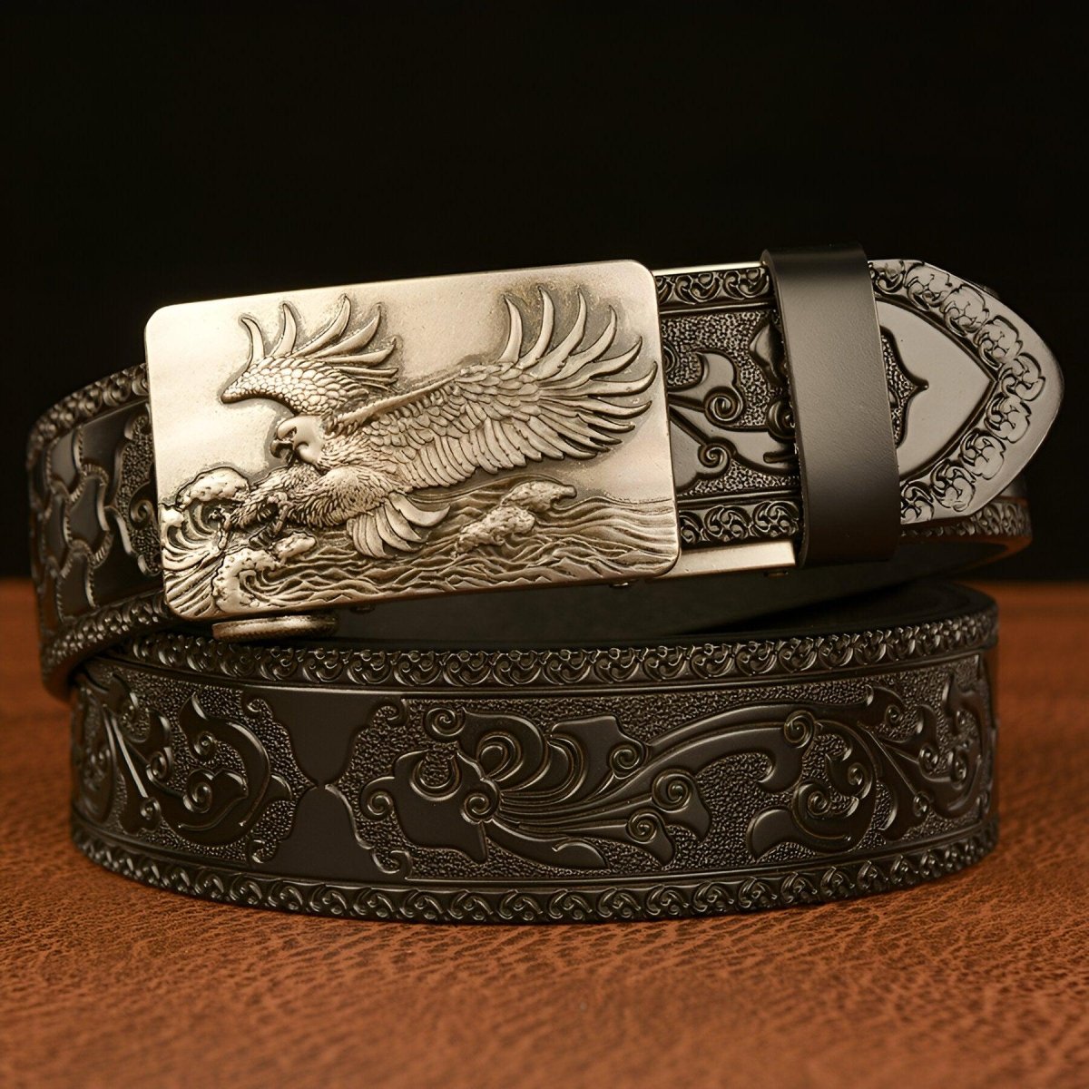 Belt Esprit Animal to motif Aigle and vSaheles, model Navin - Zictor