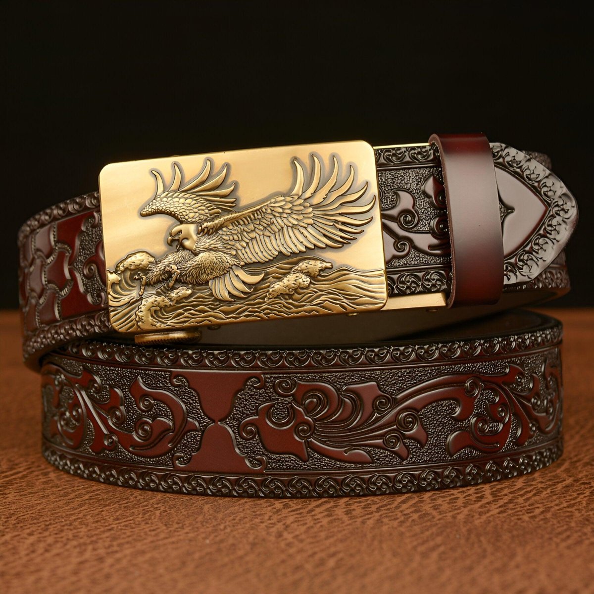 Belt Esprit Animal to motif Aigle and vSaheles, model Navin - Zictor