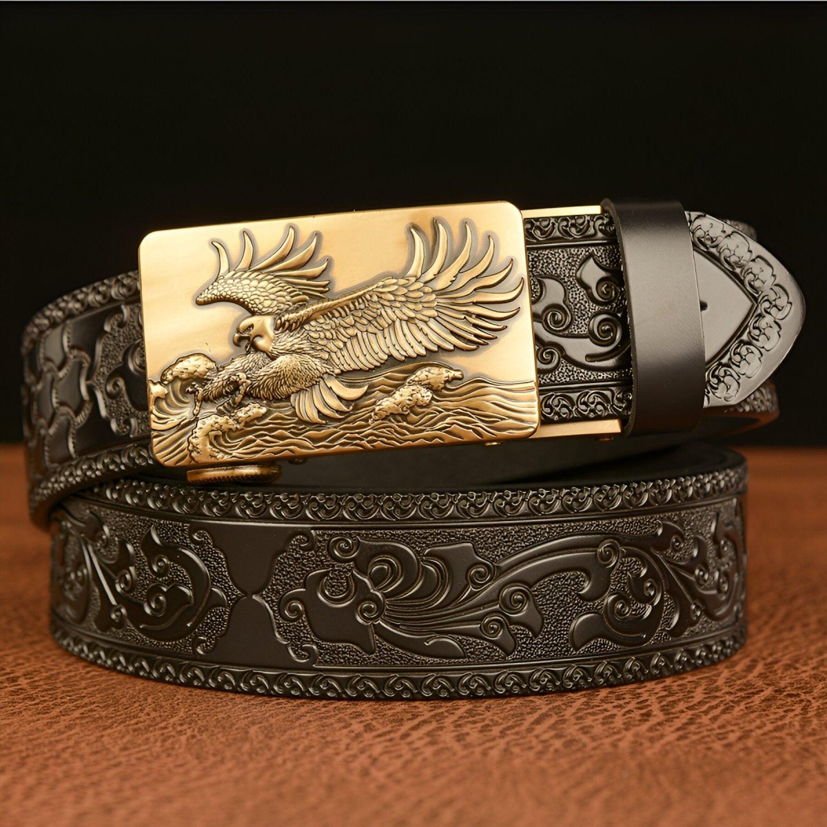 Belt Esprit Animal to motif Aigle and vSaheles, model Navin - Zictor