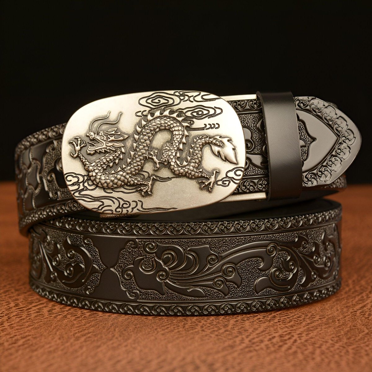 Belt Esprit Animal to motif dragon asiatique, model Lucca - Zictor