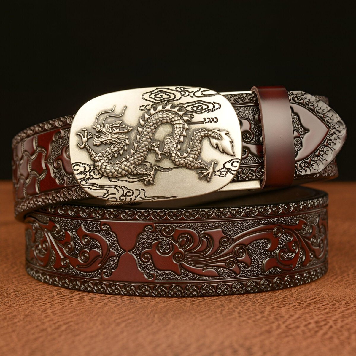 Belt Esprit Animal to motif dragon asiatique, model Lucca - Zictor