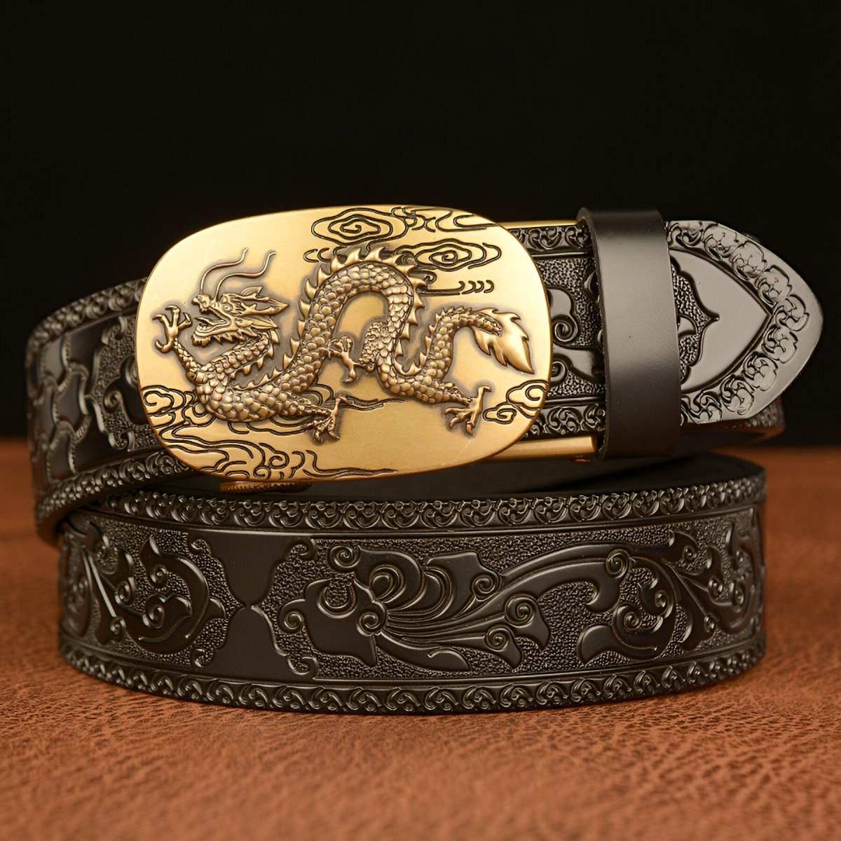 Belt Esprit Animal to motif dragon asiatique, model Lucca - Zictor