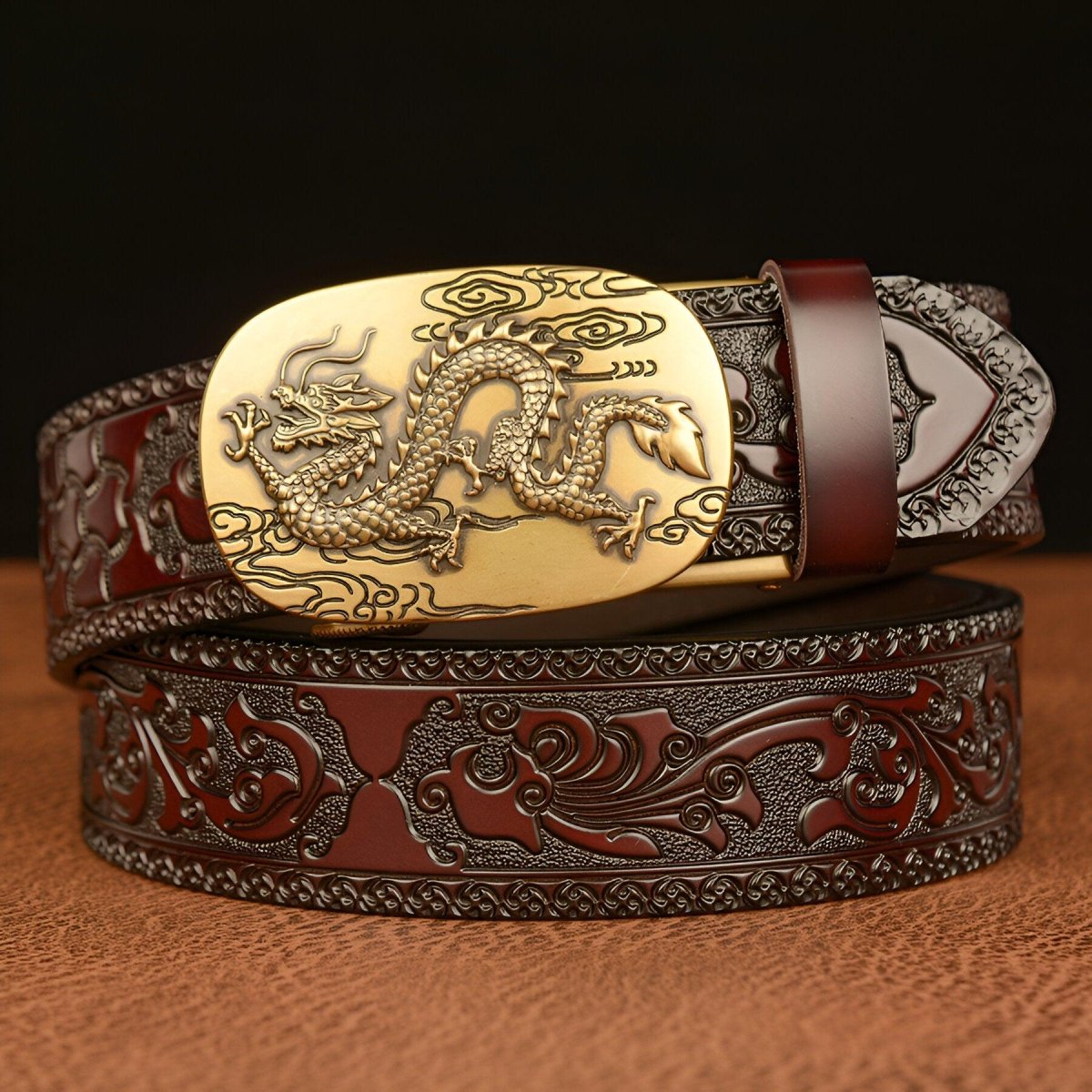 Belt Esprit Animal to motif dragon asiatique, model Lucca - Zictor