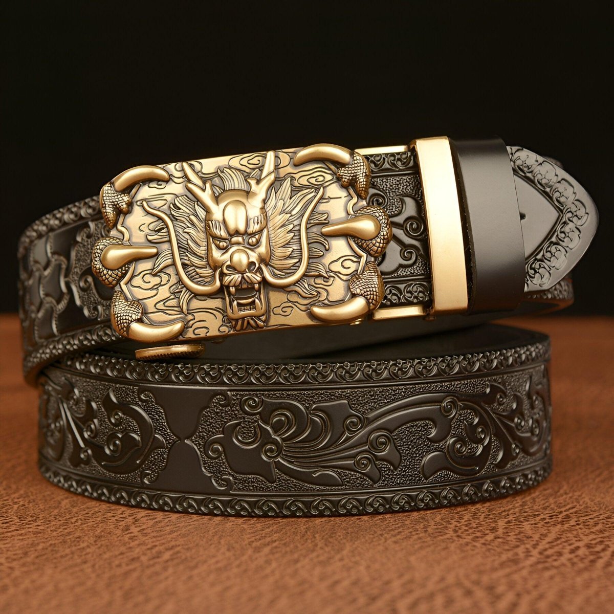 Belt Esprit Animal to motif Dragon with griffes, model Kolby - Zictor