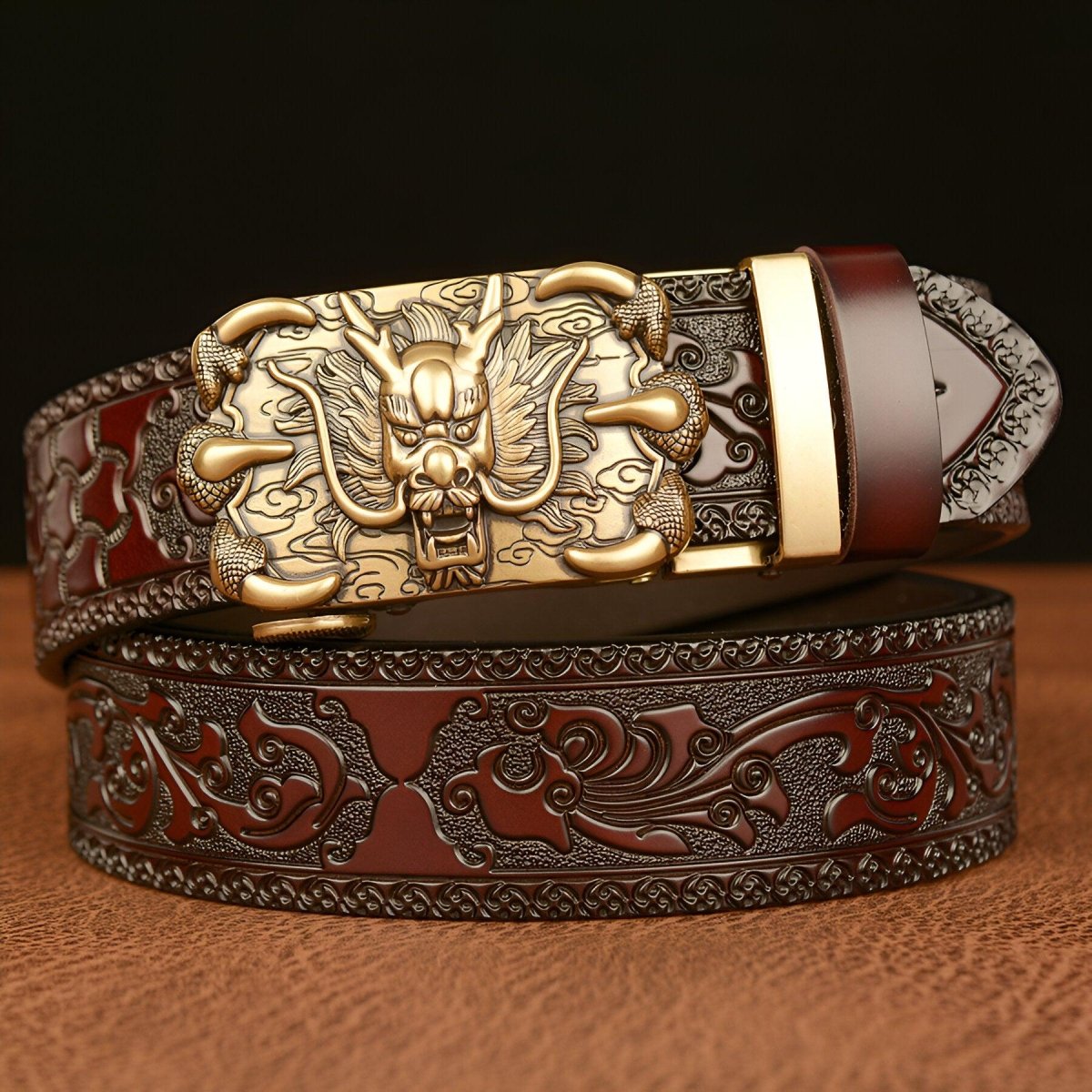 Belt Esprit Animal to motif Dragon with griffes, model Kolby - Zictor