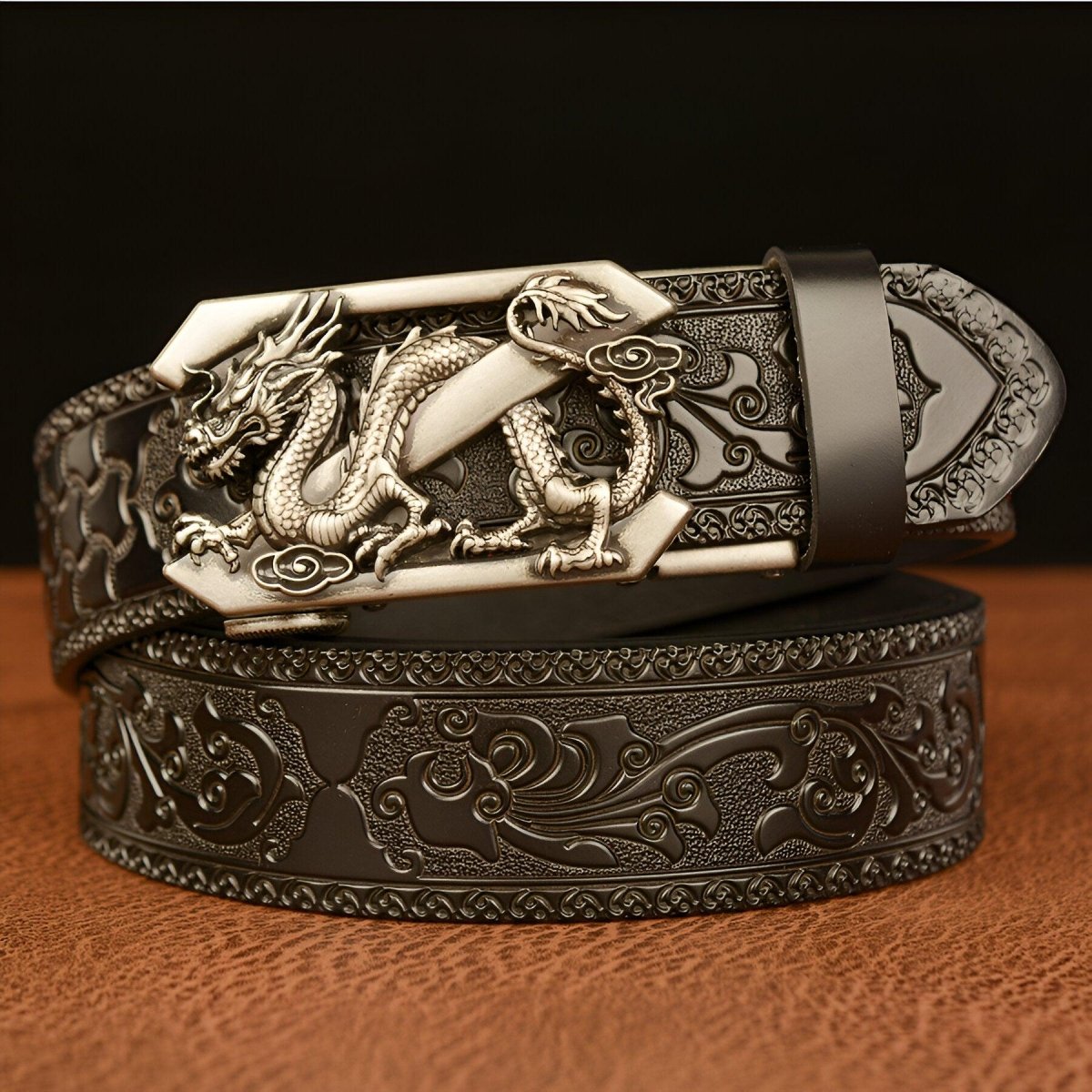 Belt Esprit Animal to motif Dragon with lettre Z, model Indie - Zictor
