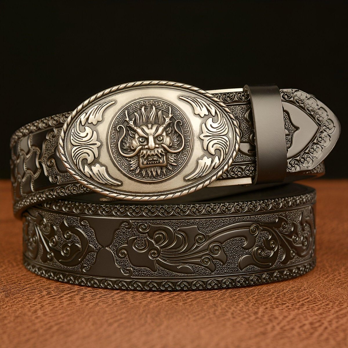 Belt Esprit Animal to motif tête of Dragon, model PaIlkeryyane - Zictor