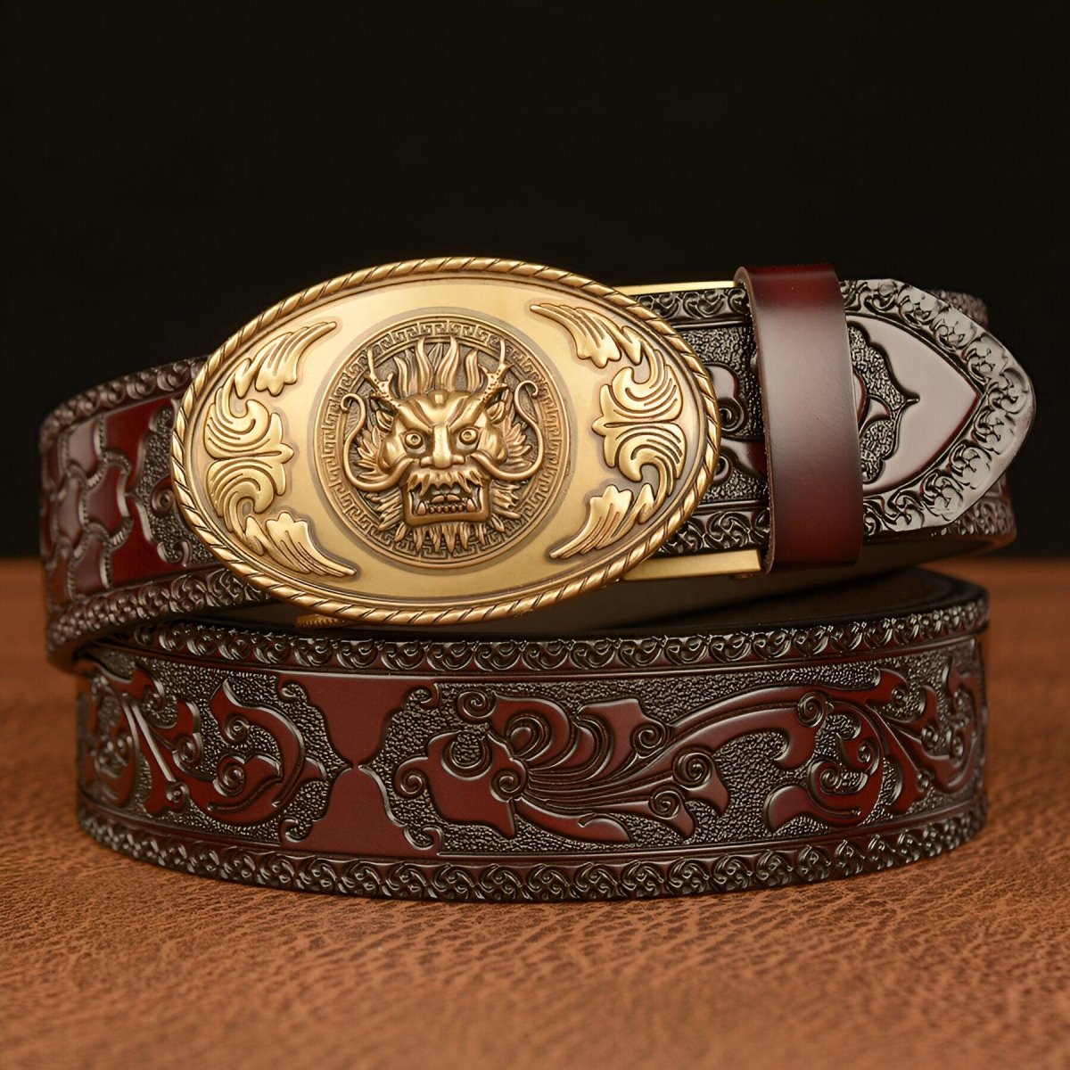 Belt Esprit Animal to motif tête of Dragon, model PaIlkeryyane - Zictor