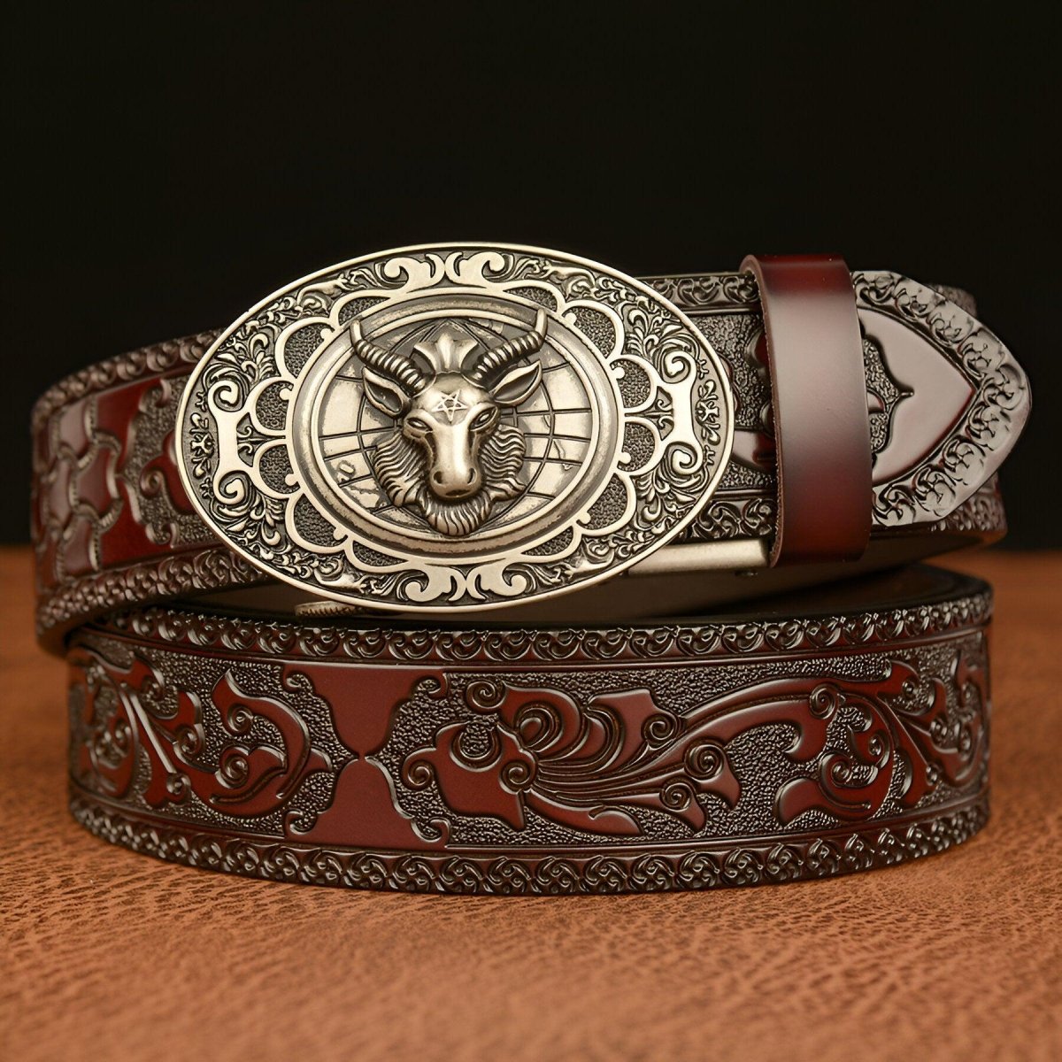 Belt Esprit Animal to motif tête of Mouton, model Lenongo - Zictor