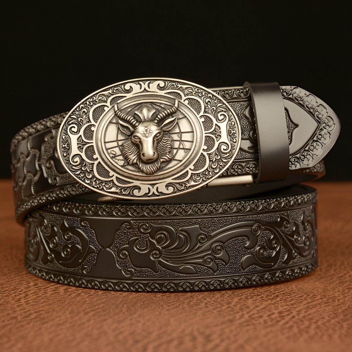 Belt Esprit Animal to motif tête of Mouton, model Lenongo - Zictor