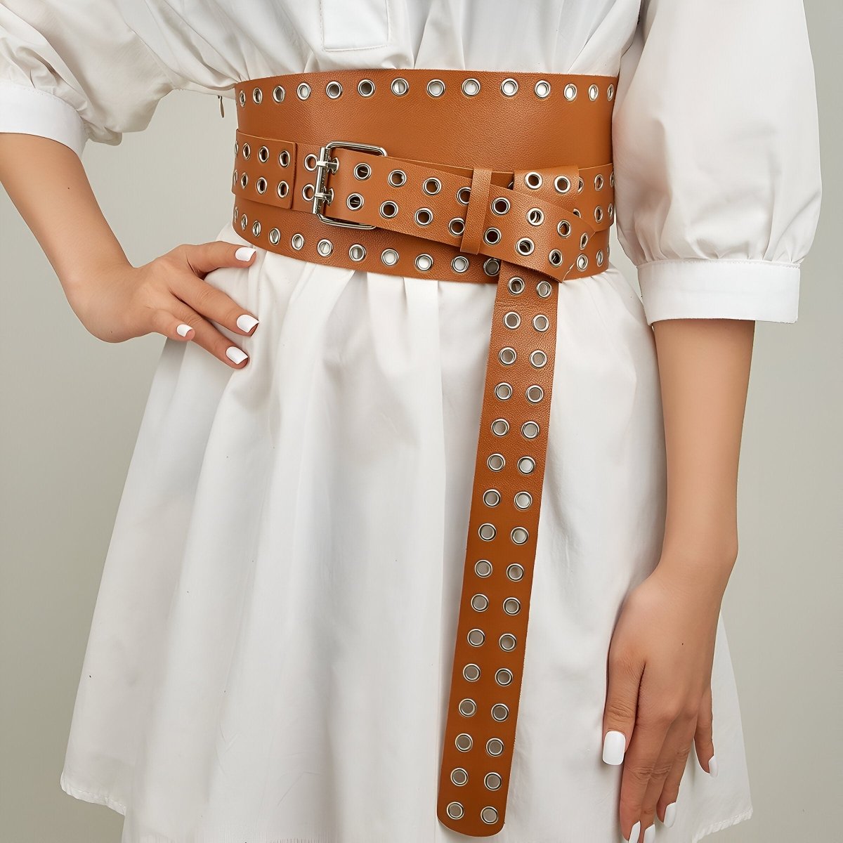 Belt Wide Xxl TO Buckle Double Prong Model Sachae by Zictor