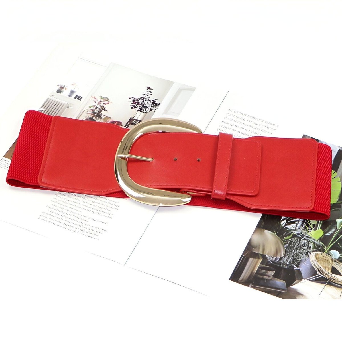 Belt Wide Xxl TO Buckle Golden Imposante Model Paislei by Zictor