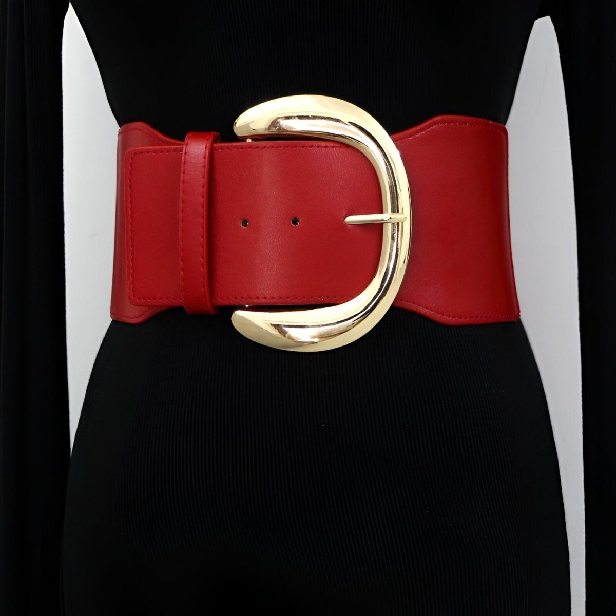 Belt Wide Xxl TO Buckle Golden Imposante Model Paislei by Zictor