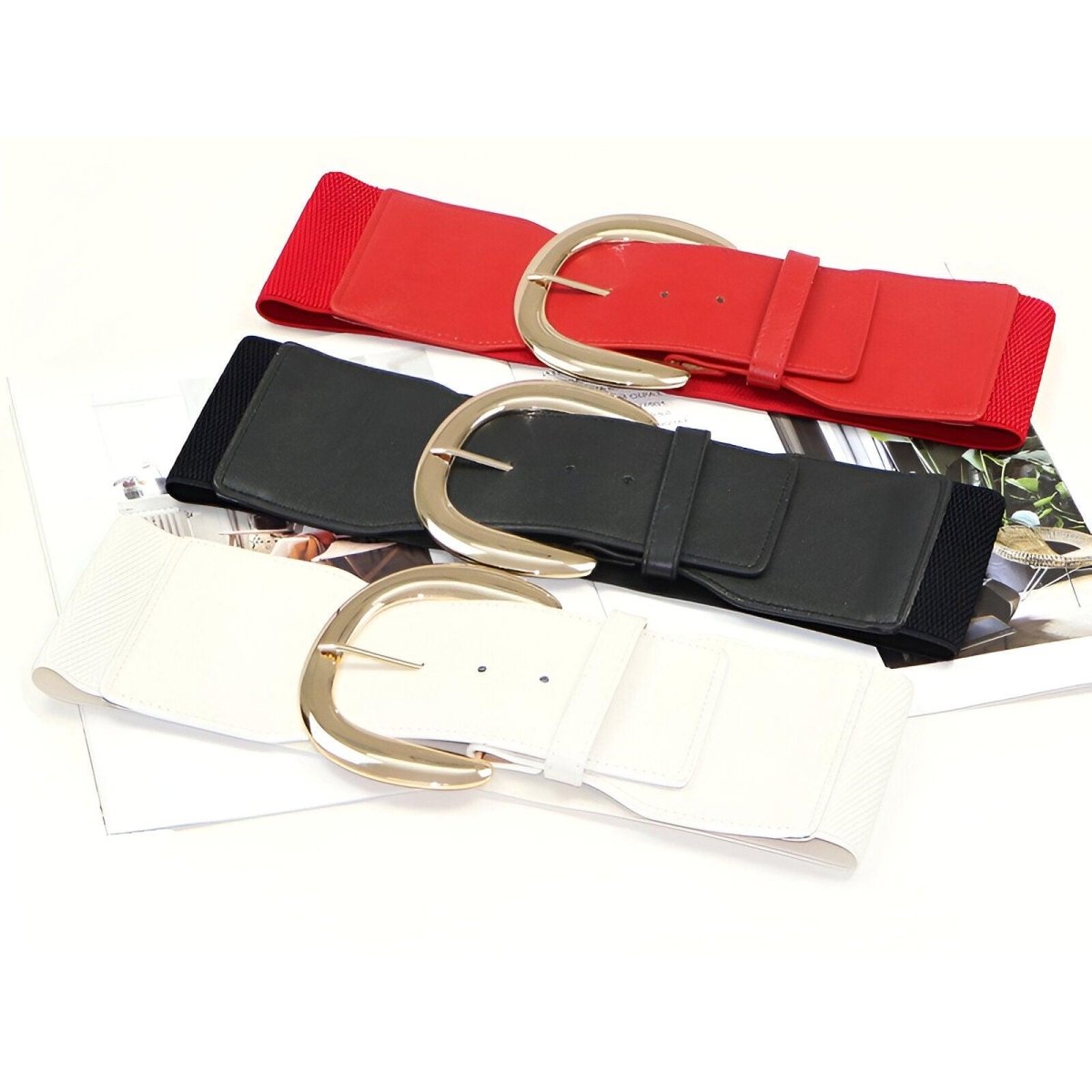 Belt Wide Xxl TO Buckle Golden Imposante Model Paislei by Zictor